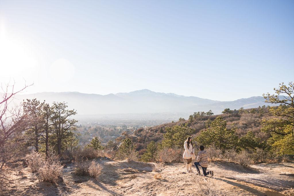 A Beautiful Proposal and Engagement Session at Palmer Park, Colorado Springs